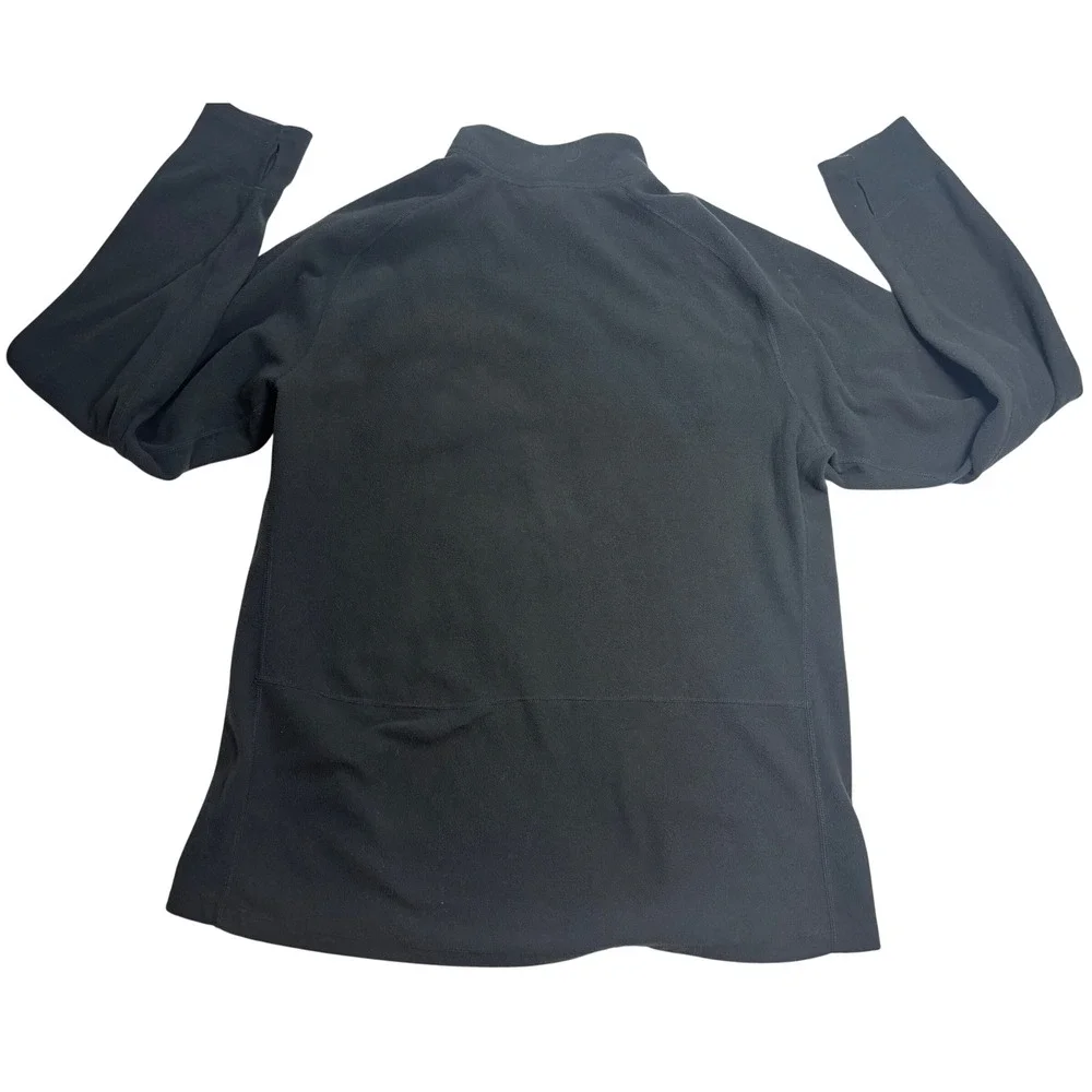 The North Face Fleece Pullover Men's Black Excellent Quarter Zip Thumb Hole XL